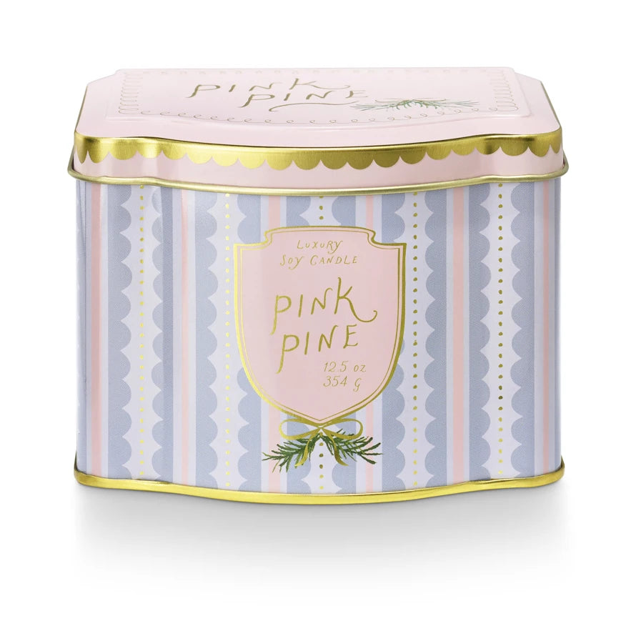 Pink Pine Tin Candle