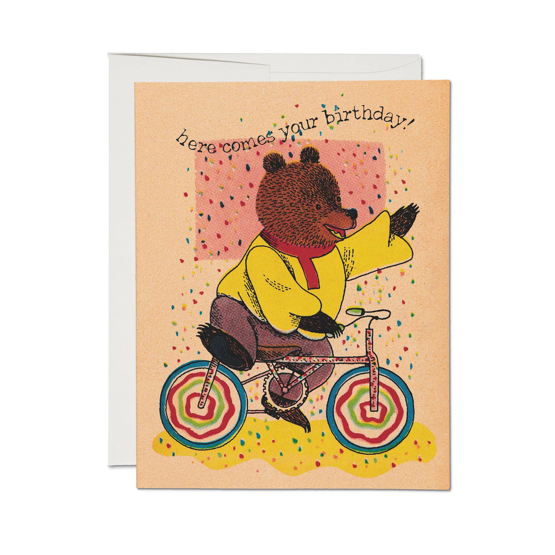 Cycling Bear Card