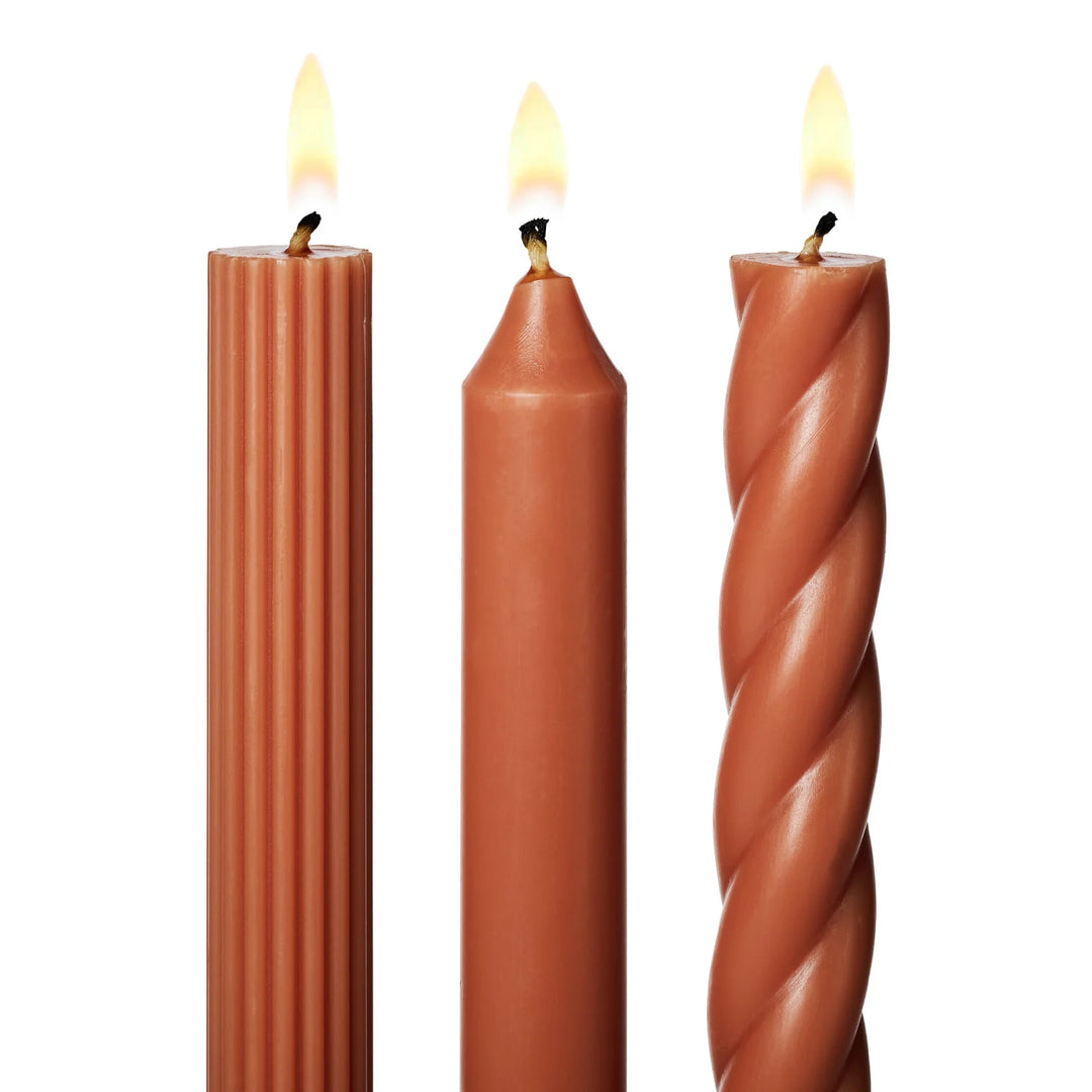 Assorted Candle Tapers- Terra Tabac