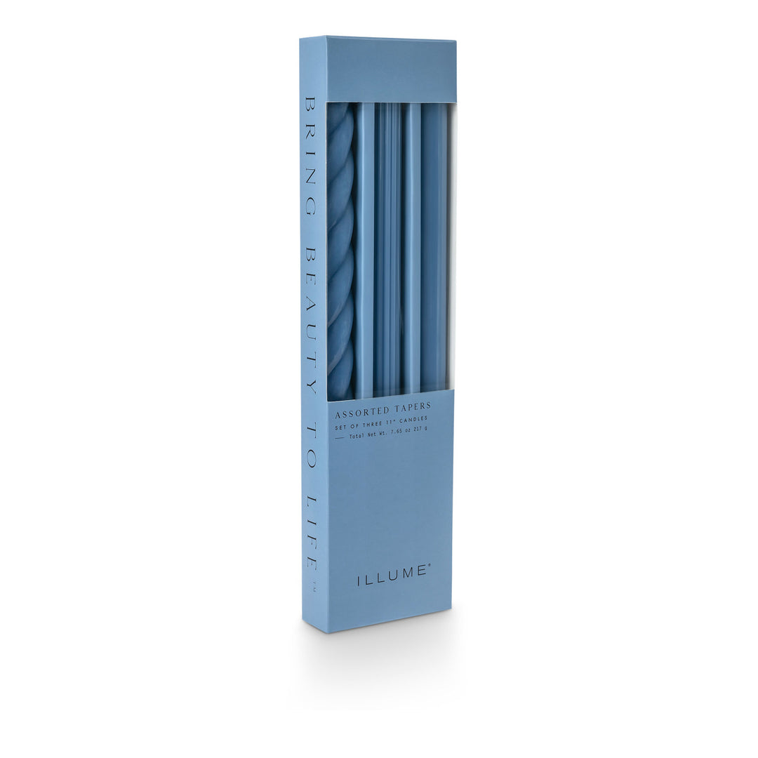 Assorted Candle Tapers- Blue