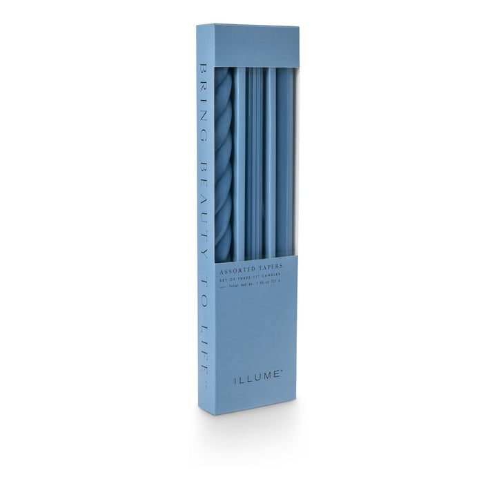 Assorted Candle Tapers- Blue