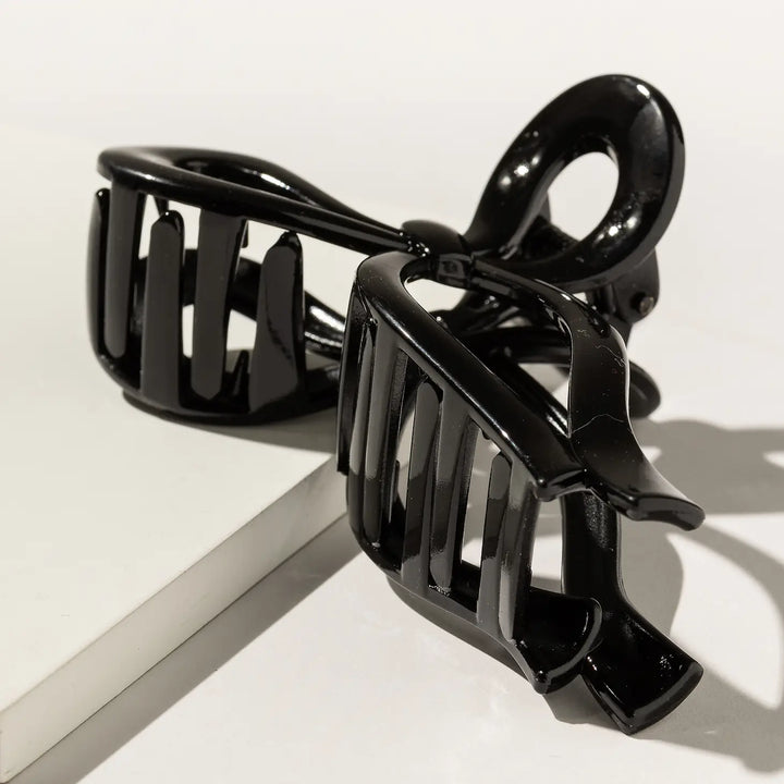 Black Ribbon Claw Clip