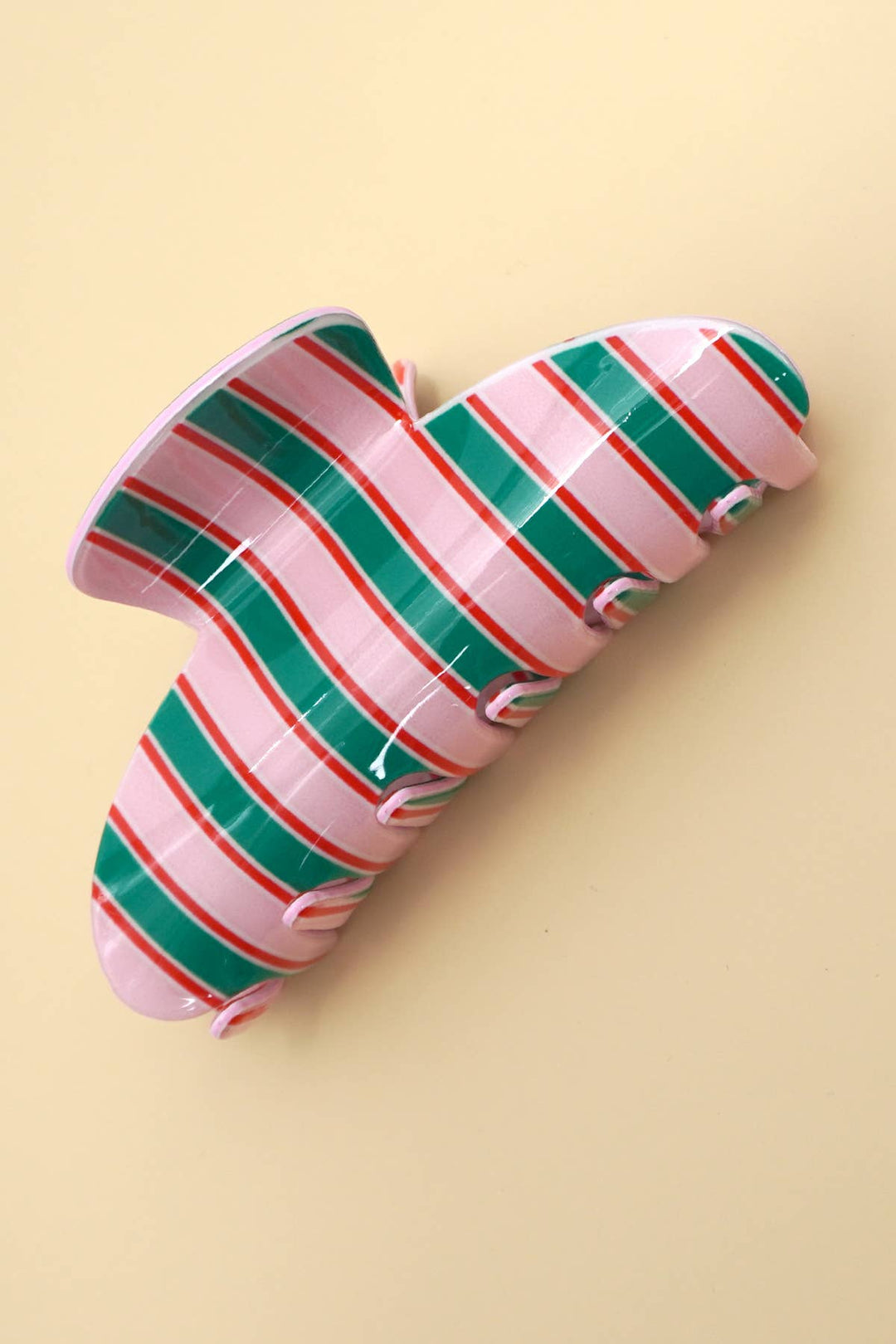 Pink Striped Clip