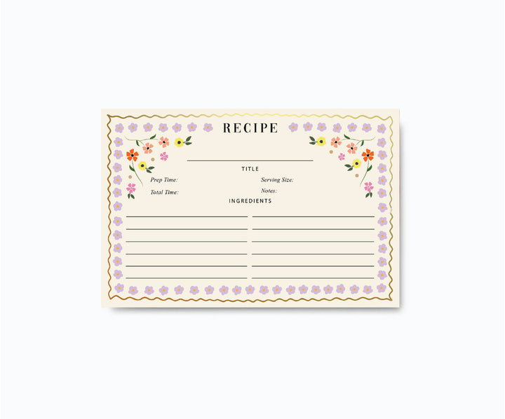 Mosaic Floral Recipe Cards