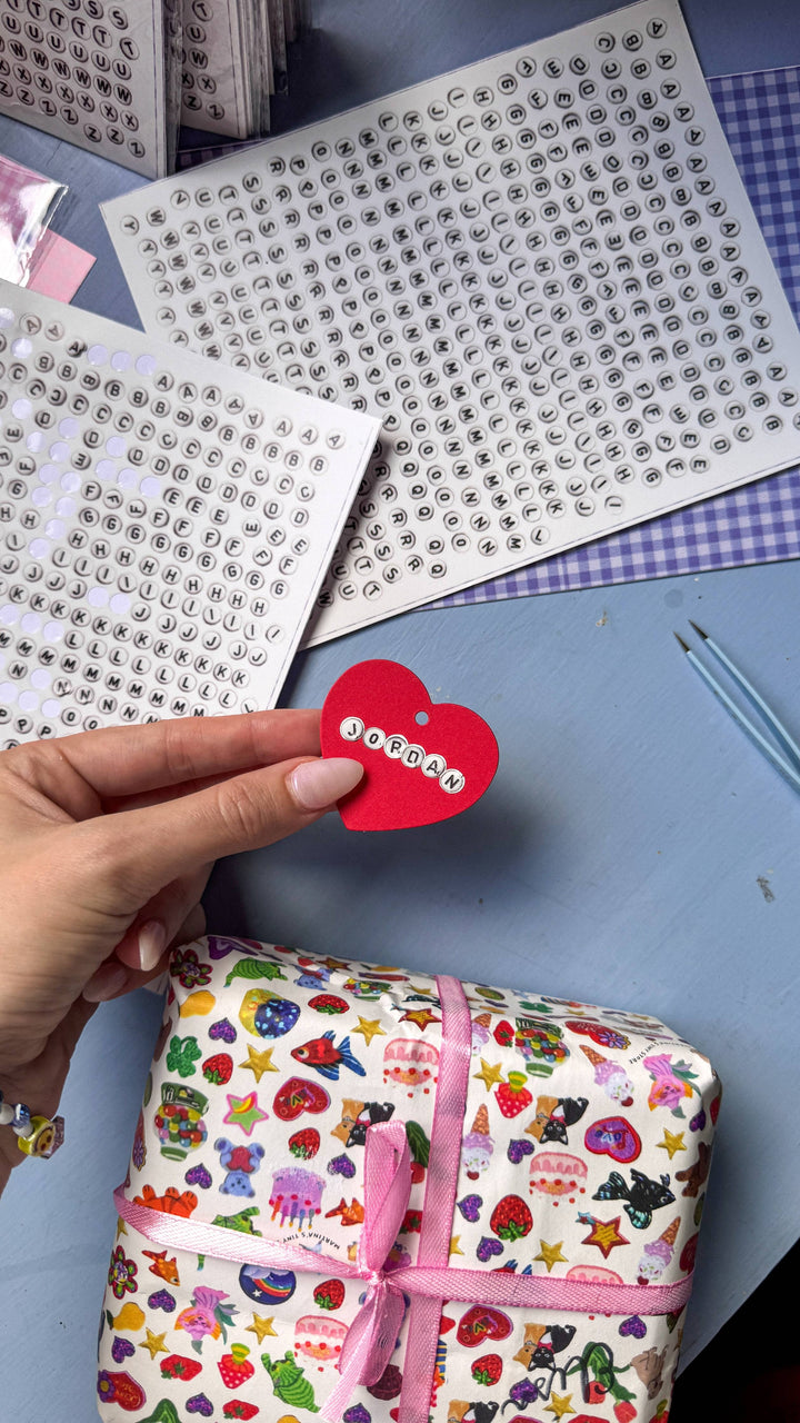 Bead Letter Stickers!