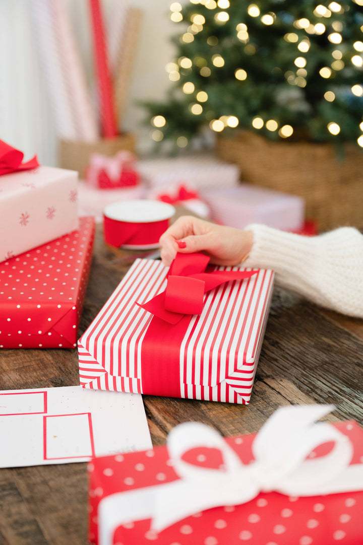 Red Swiss Dot Wrapping Paper