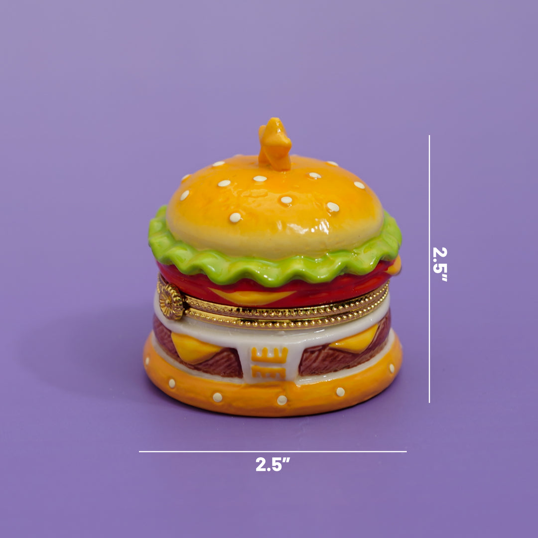 Little Burger Hand Painted Trinket Box