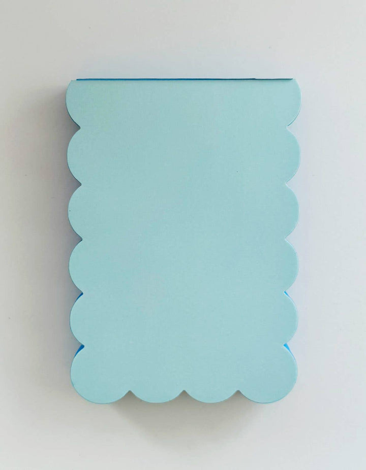 Aqua Scalloped Notepad