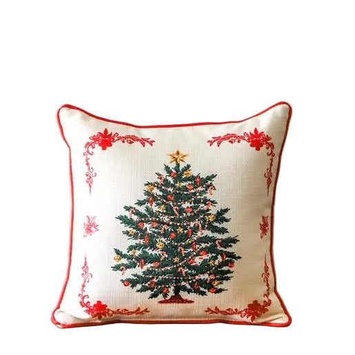Christmas Tree Piped Pillow
