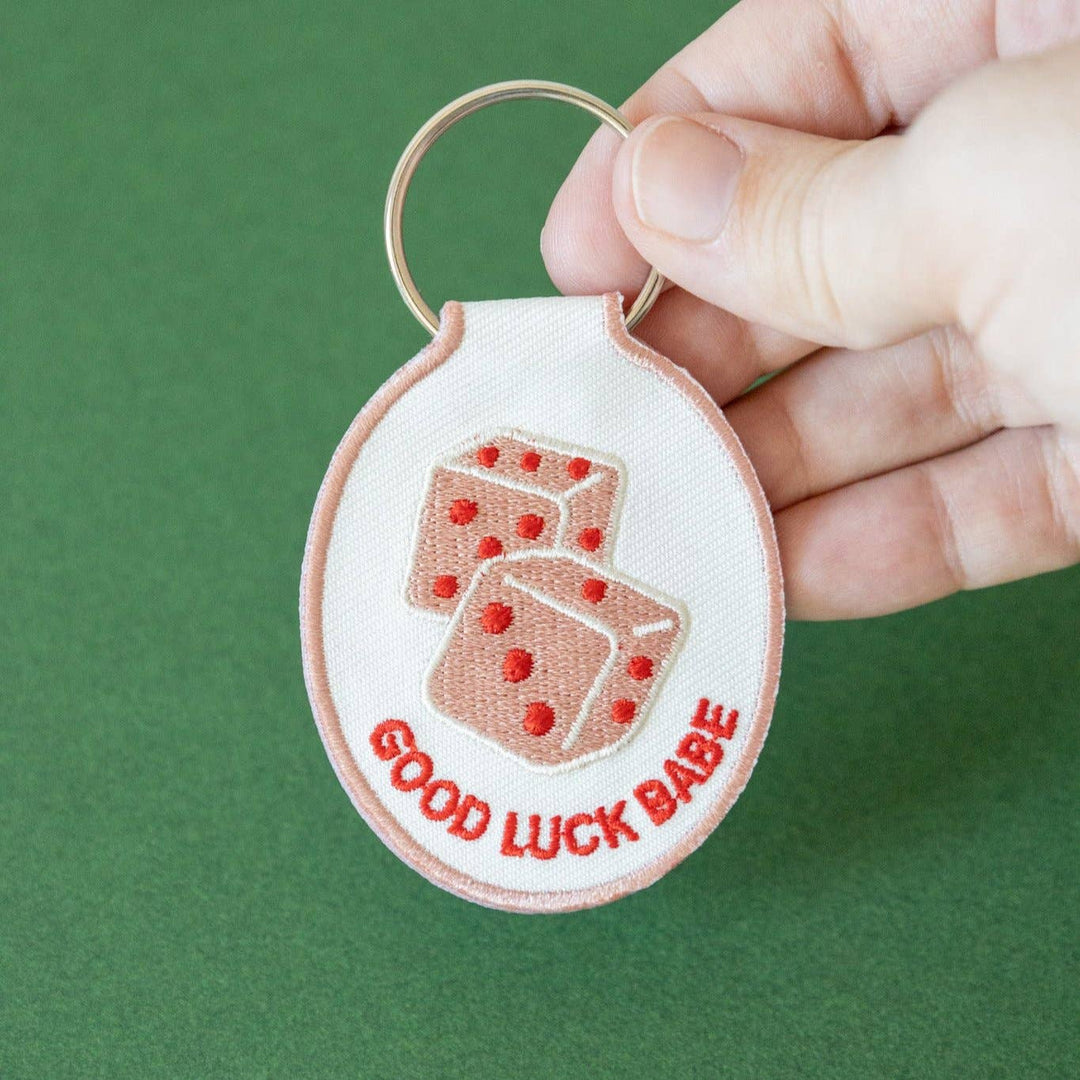 Dice Embroidered Keychain