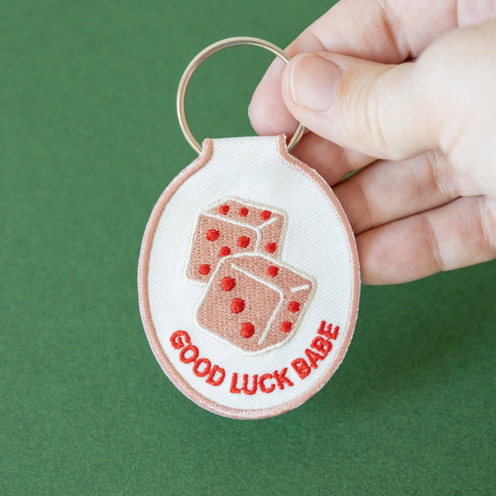 Dice Embroidered Keychain