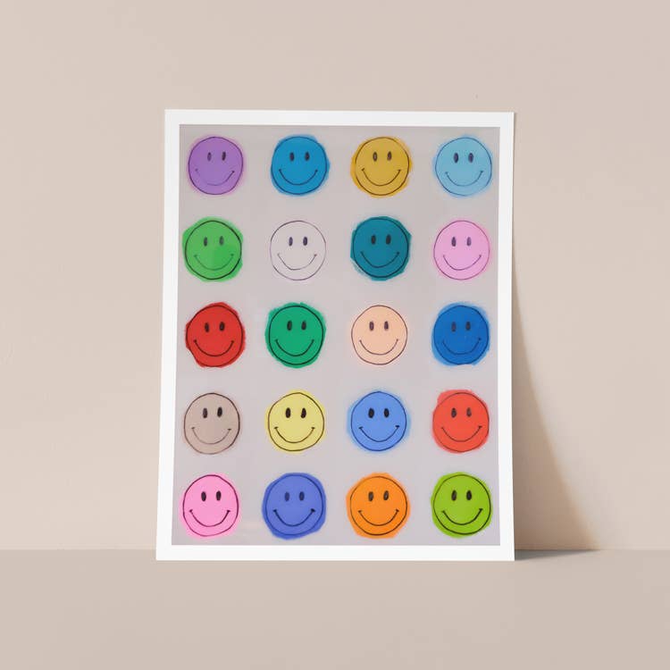 Rainbow Smiley Face Print