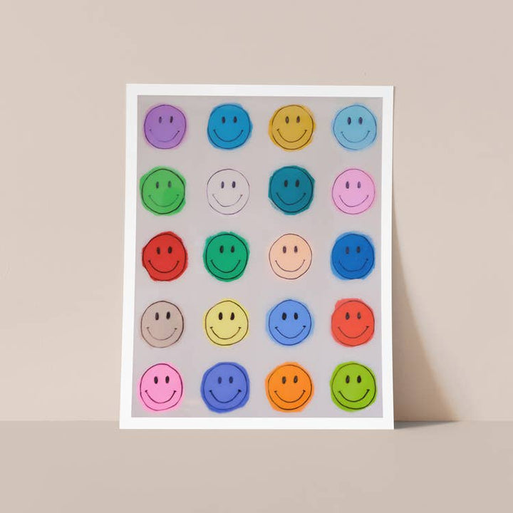 Rainbow Smiley Face Print