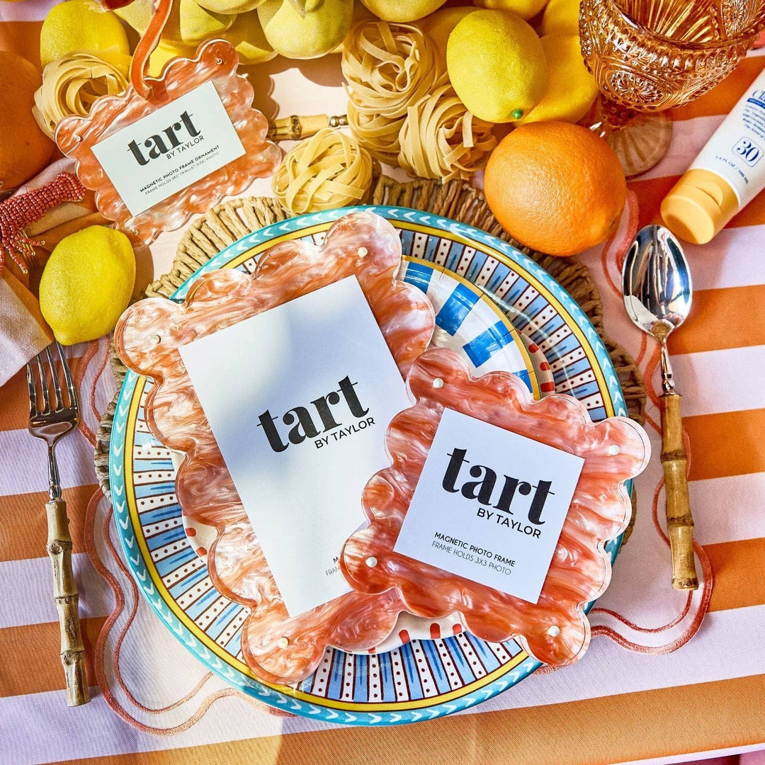 Orange Marbled Mini Acrylic Picture Frame