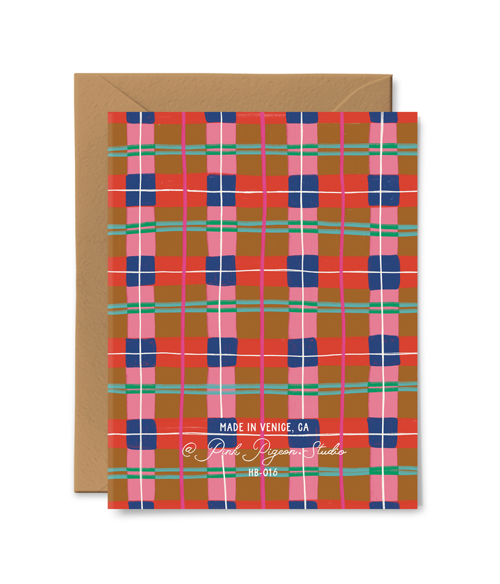 Happy Birthday Plaid Card