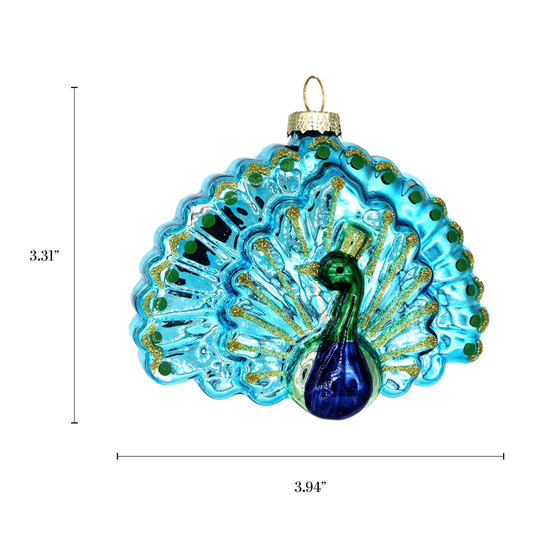 Peacock Christmas Ornament