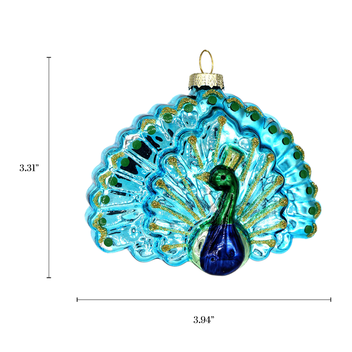 Peacock Christmas Ornament