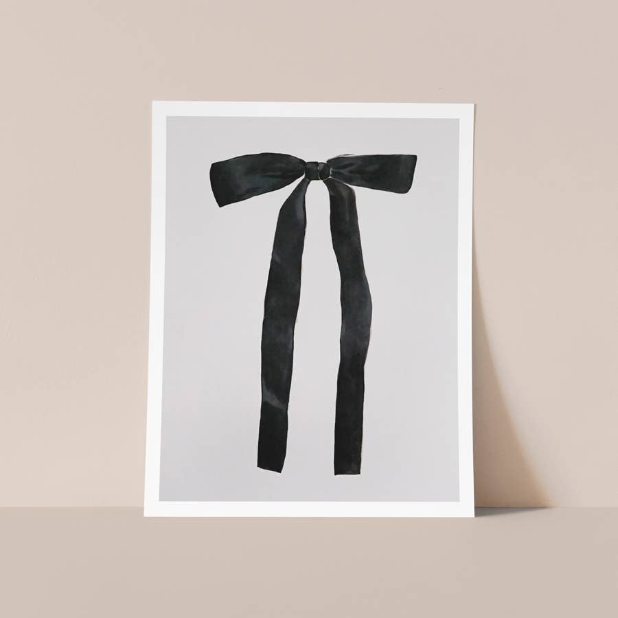Black Bow Print