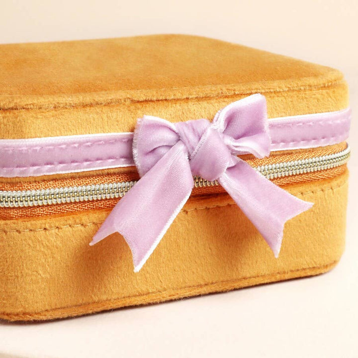 Velvet Bow Jewelry Case