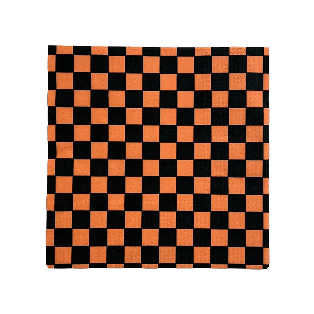 Dazzling Diamond Checkered Cocktail Napkins