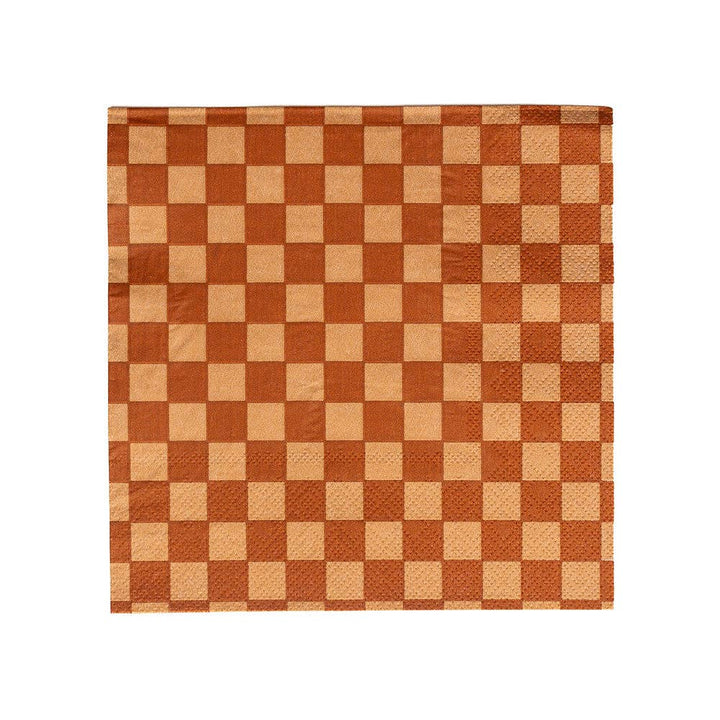 Cherry Crush Checkered Cocktail Napkins