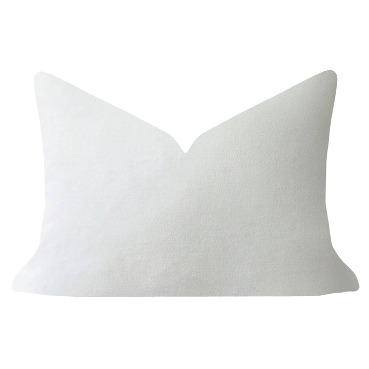 White Solid Velvet Pillow