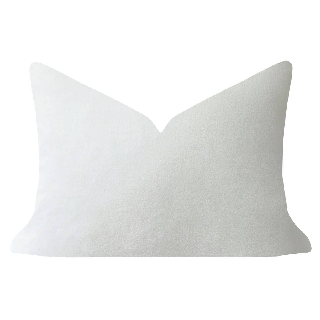 White Solid Velvet Pillow