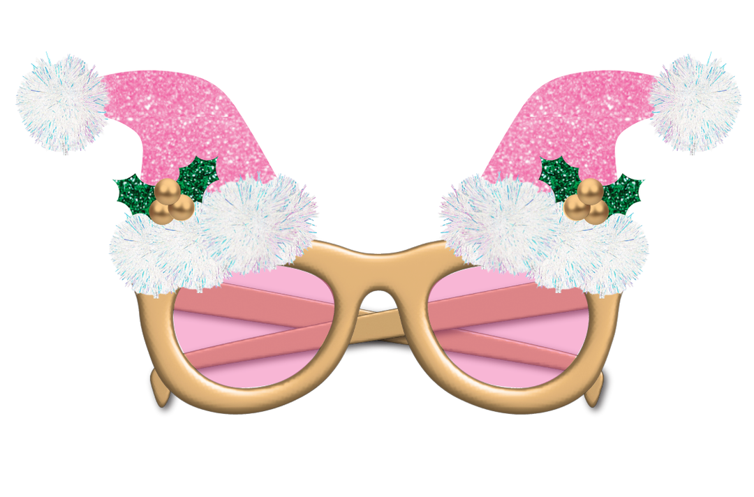 Pinkmas Party Novelty Glasses