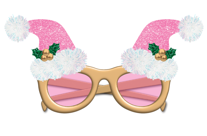 Pinkmas Party Novelty Glasses