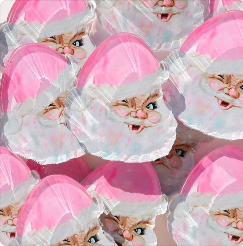 Pink Santa Coaster