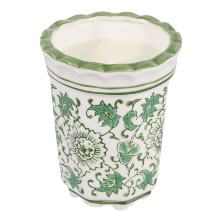 Jasmine Green and White Candle