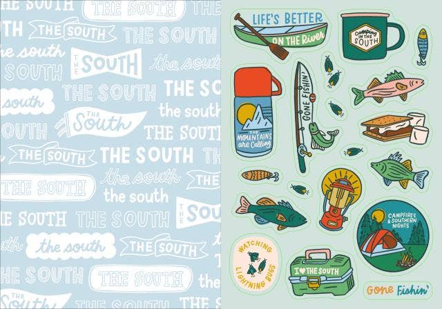 I Love the South Sticker Book