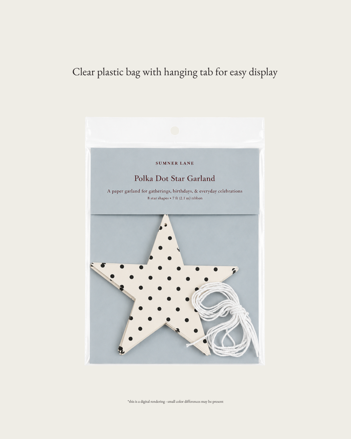 Polka Dot Star Garland