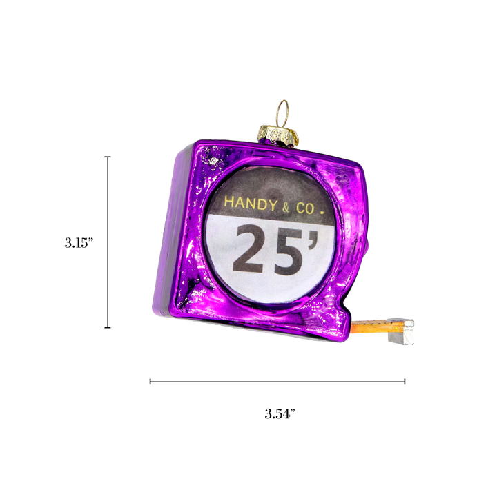 Purple Tape Measure Ornament