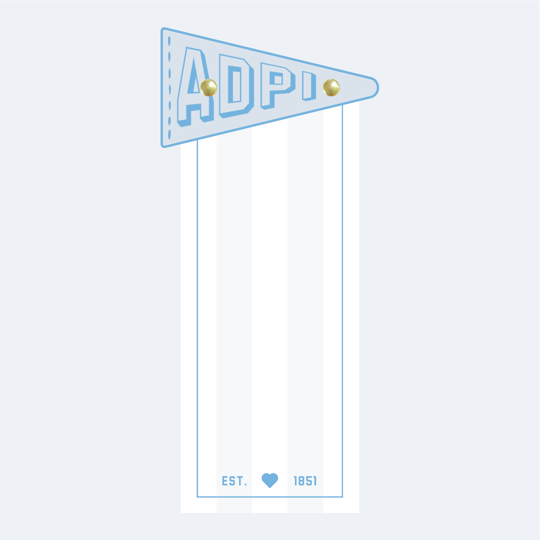 Pennant Flag Notepad: Alpha Omicron Pi