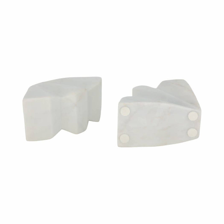 White Marble Bookends
