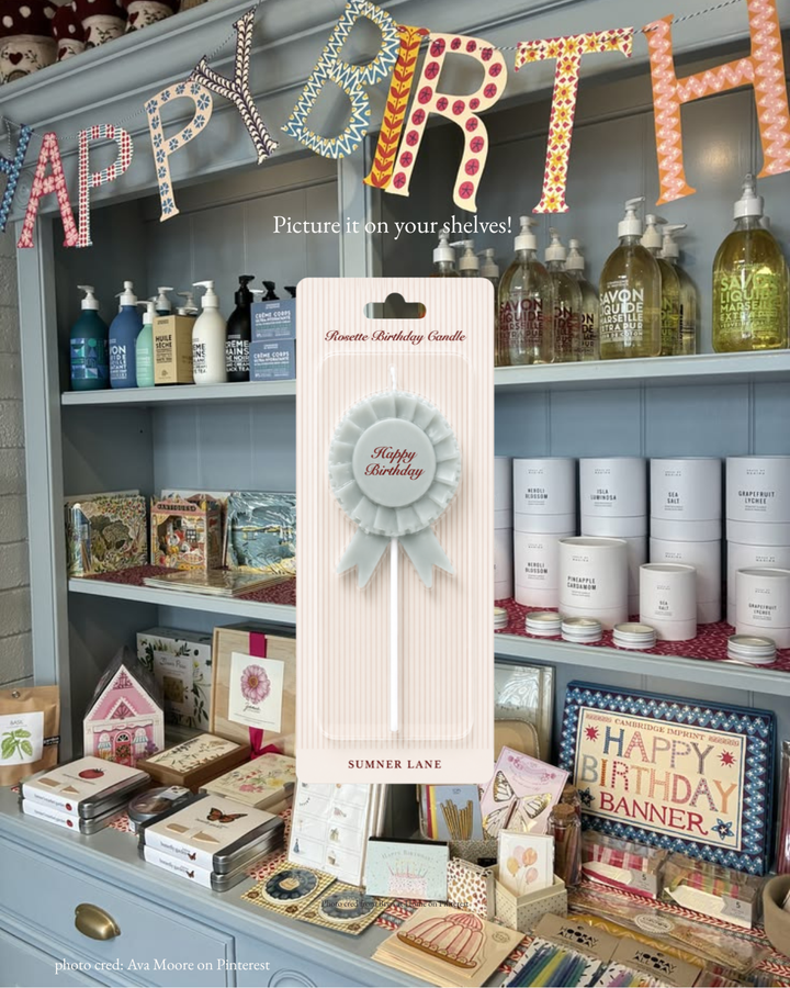 Happy Birthday Rosette Candle