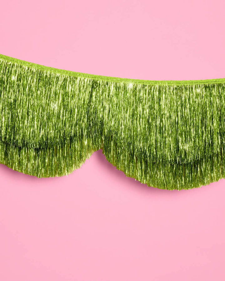 Lime Scallop Fringe Banner