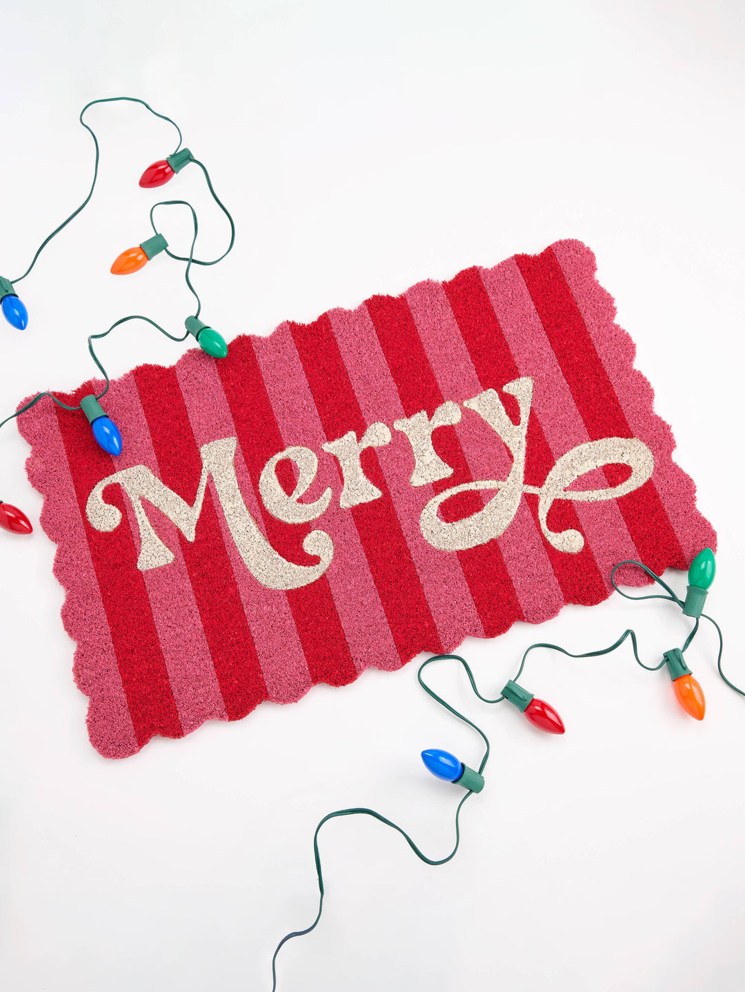 Merry Scalloped Doormat