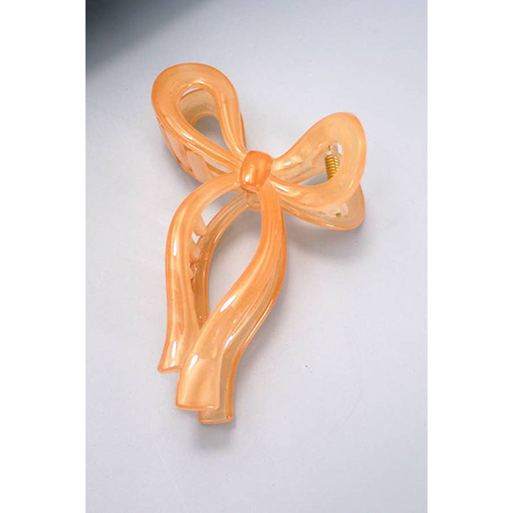 Red Matte Bow Clip