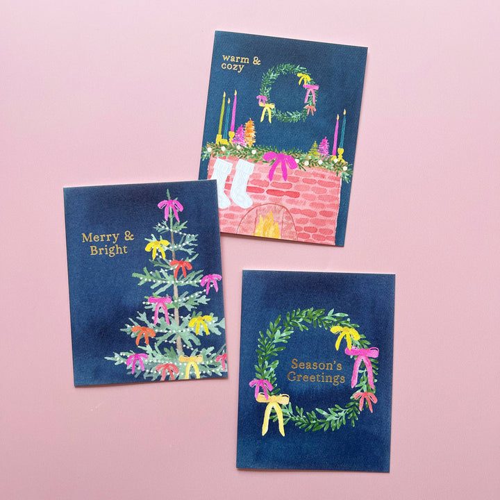 Whimsical Merry & Bright Holiday Card