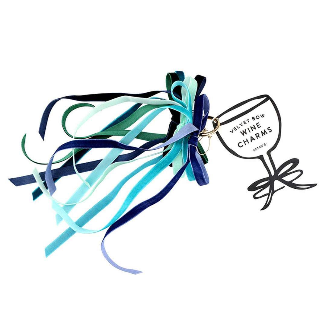 Velvet Bow Wine Charm