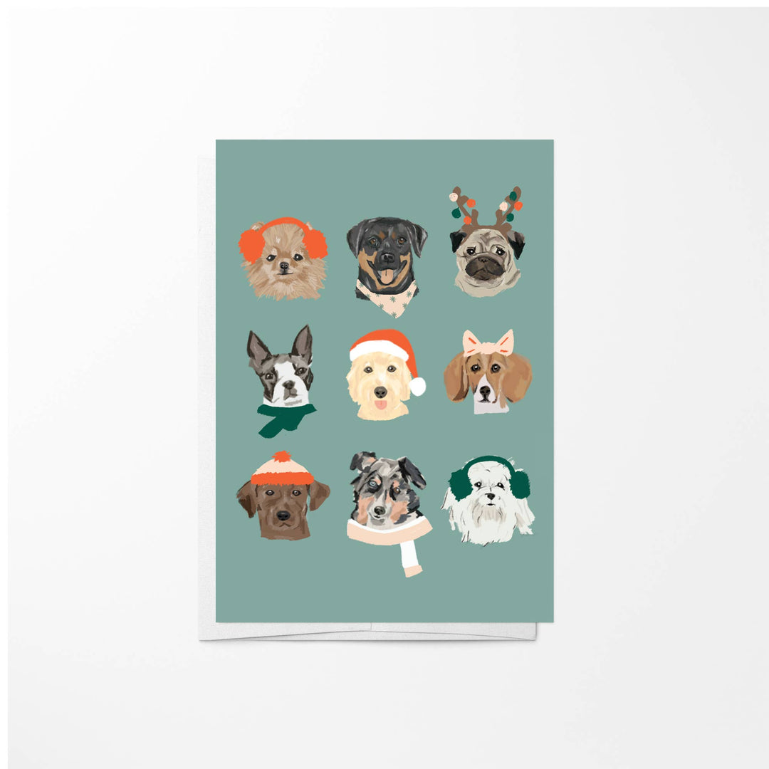 Cute Holiday Dogs Mini Enclosure Card