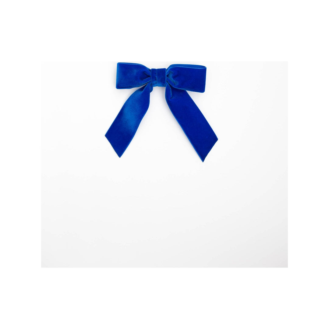 Black Delora Velvet Bow Barrette