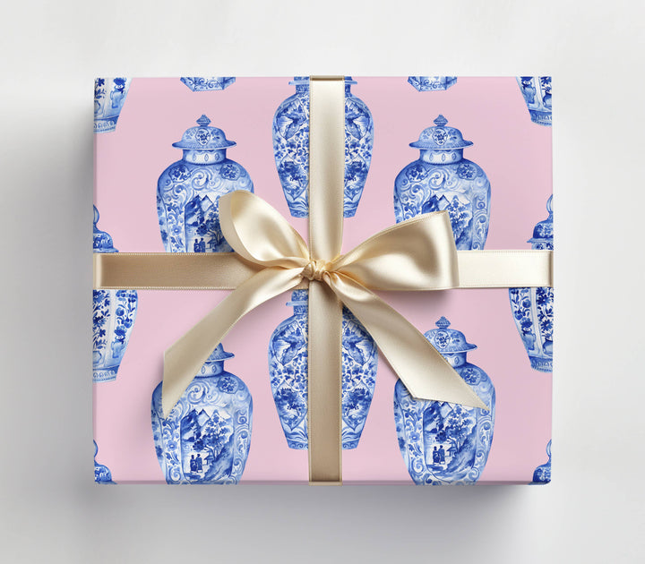 Pink Ginger Jar Gift Wrap