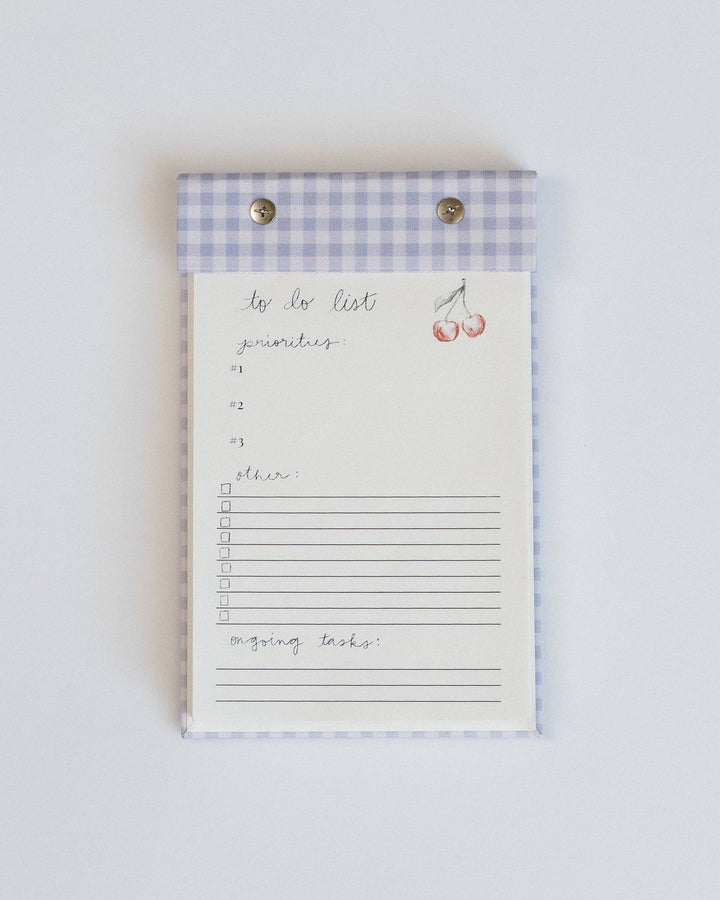 To-do List Notepad in French Blue Gingham