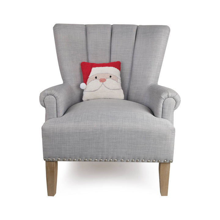 Holiday Santa w/Pom Hook Pillow