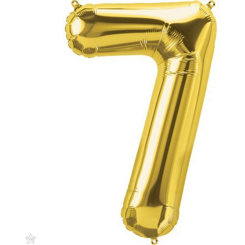 21" Gold Number 7 Balloon