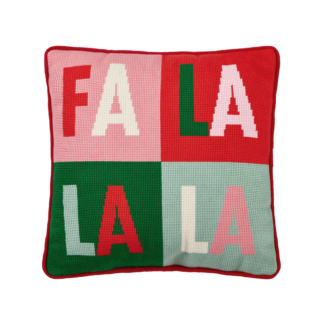 Fa La La Quadrant Embroidered Pillow - Ampersand