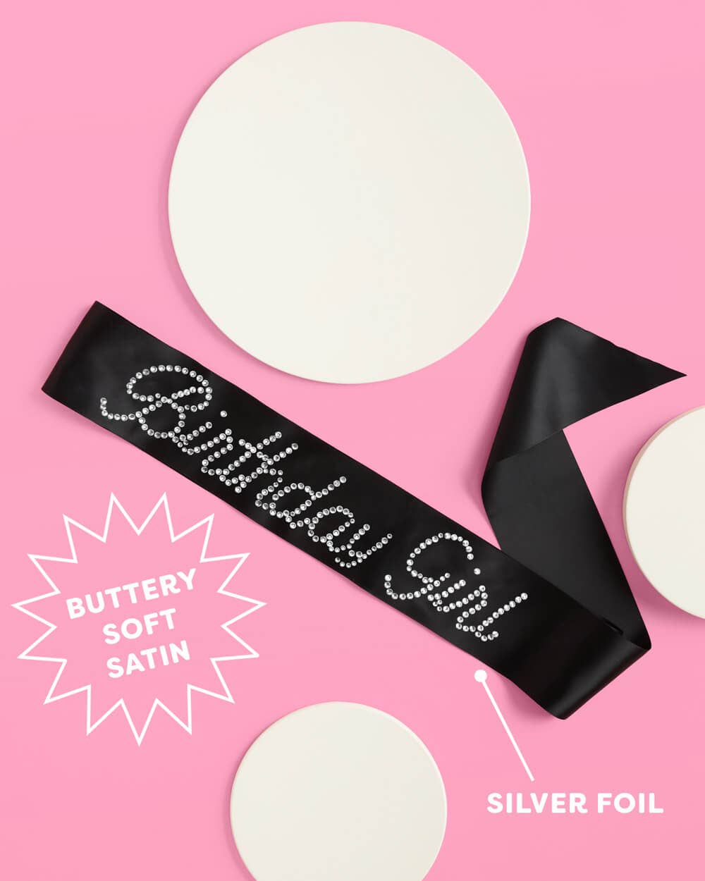 Black Rhinestone Birthday Sash